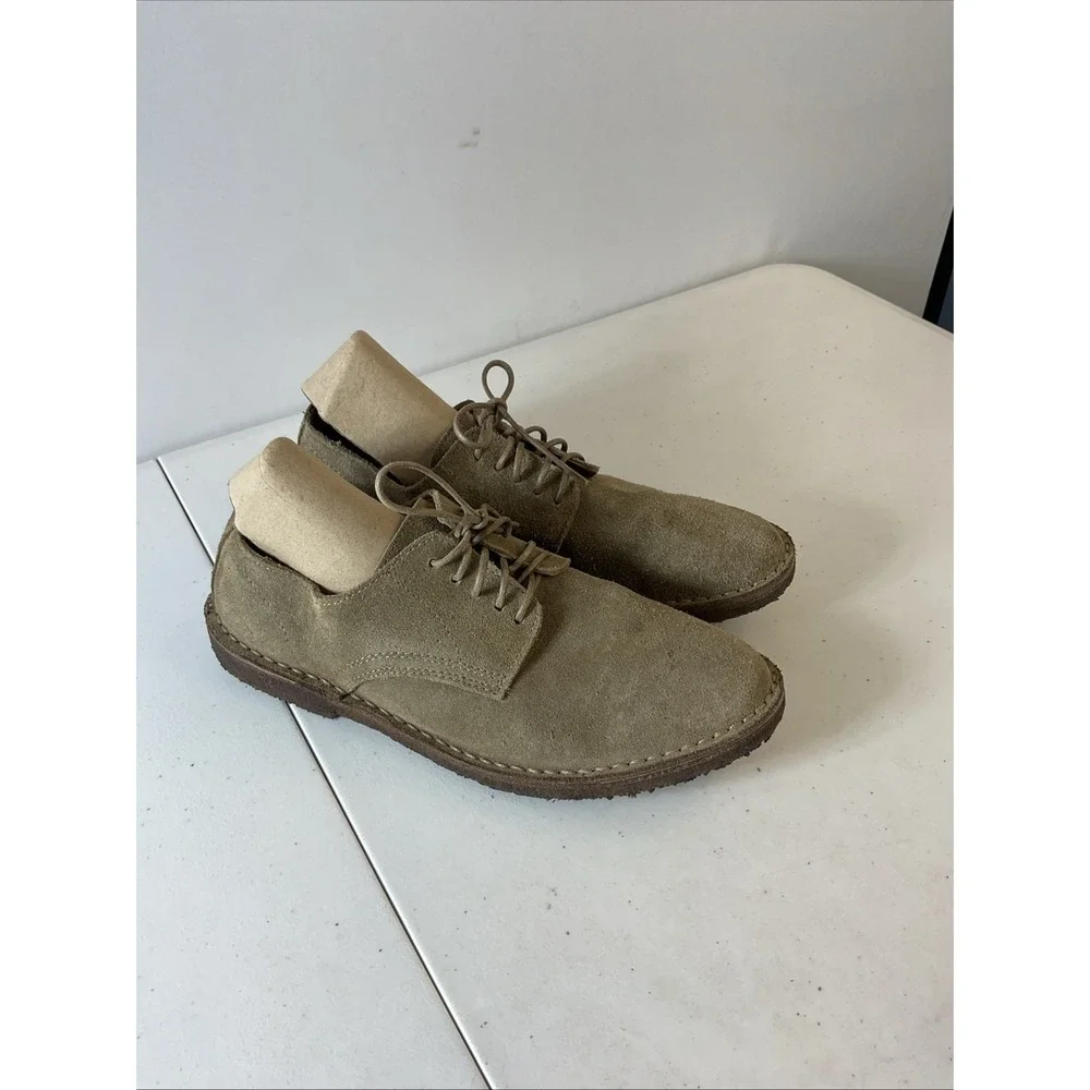J‎ Crew Tan Suede Leather Oxford Dress Shoes Size 8 Mens Lace Up Italy Travel